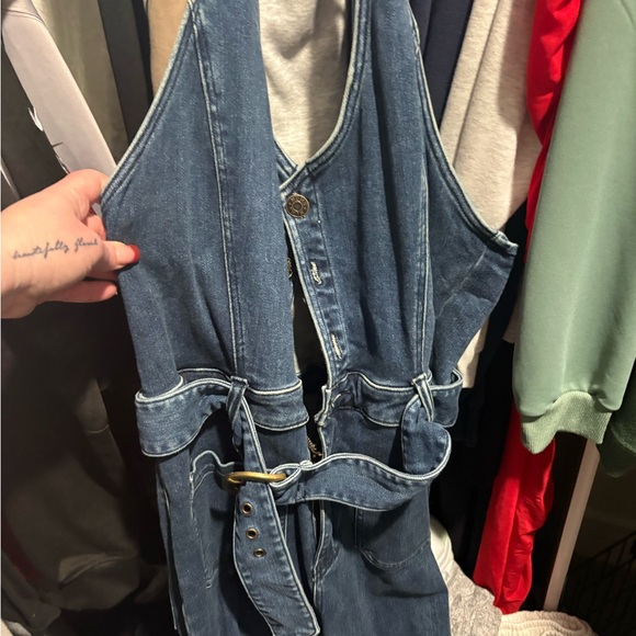 Show Me Your MuMu Blue Denim Jumpsuit - Picture 2 of 10